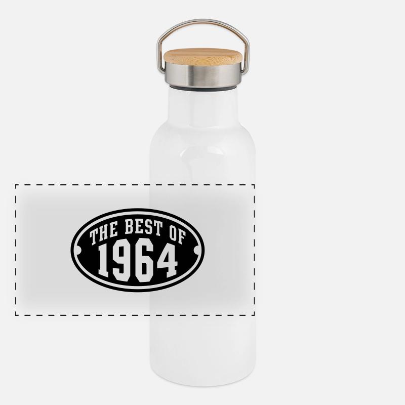 LE MEILLEUR DE 1964 - conception Anniversaire Gourde isotherme avec bouchon en bambou