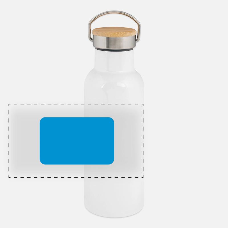 design line rectangle Panoramic Thermal Bottle with Bamboo Lid