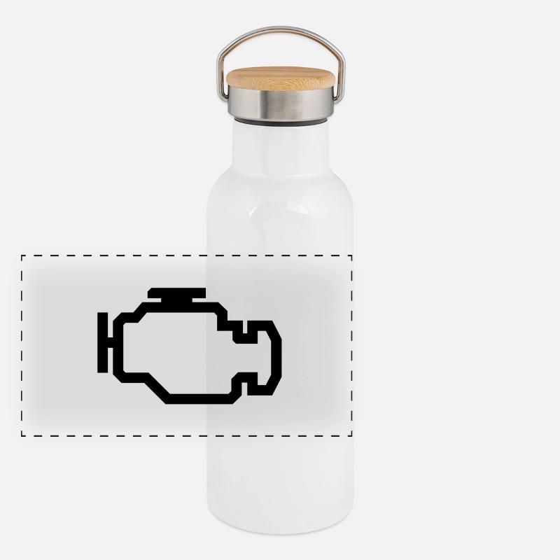 Check Engine Light Panoramic Thermal Bottle with Bamboo Lid