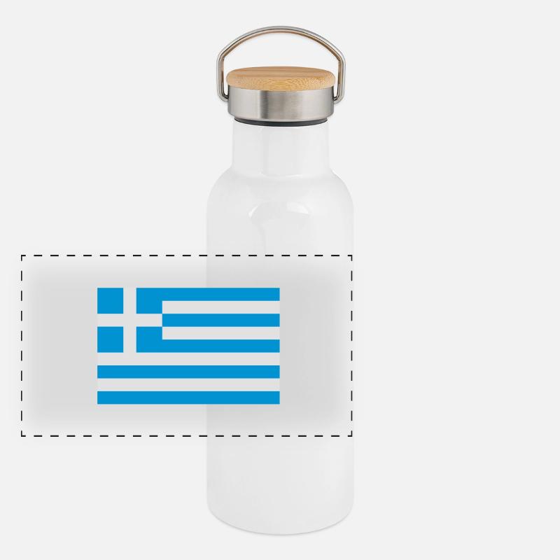 greece_flag__f2 Gourde isotherme avec bouchon en bambou