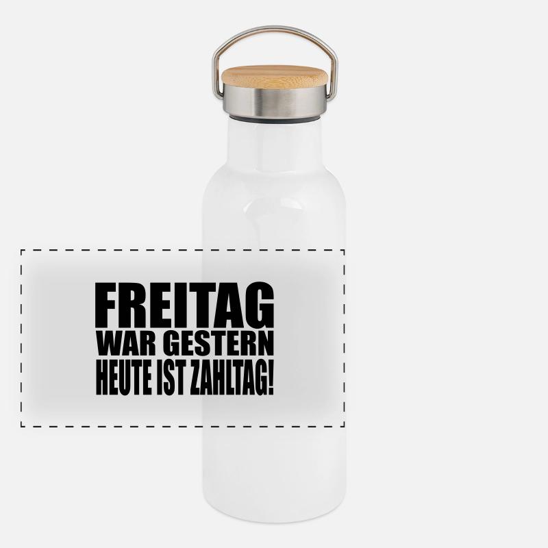 salaire Gourde isotherme avec bouchon en bambou