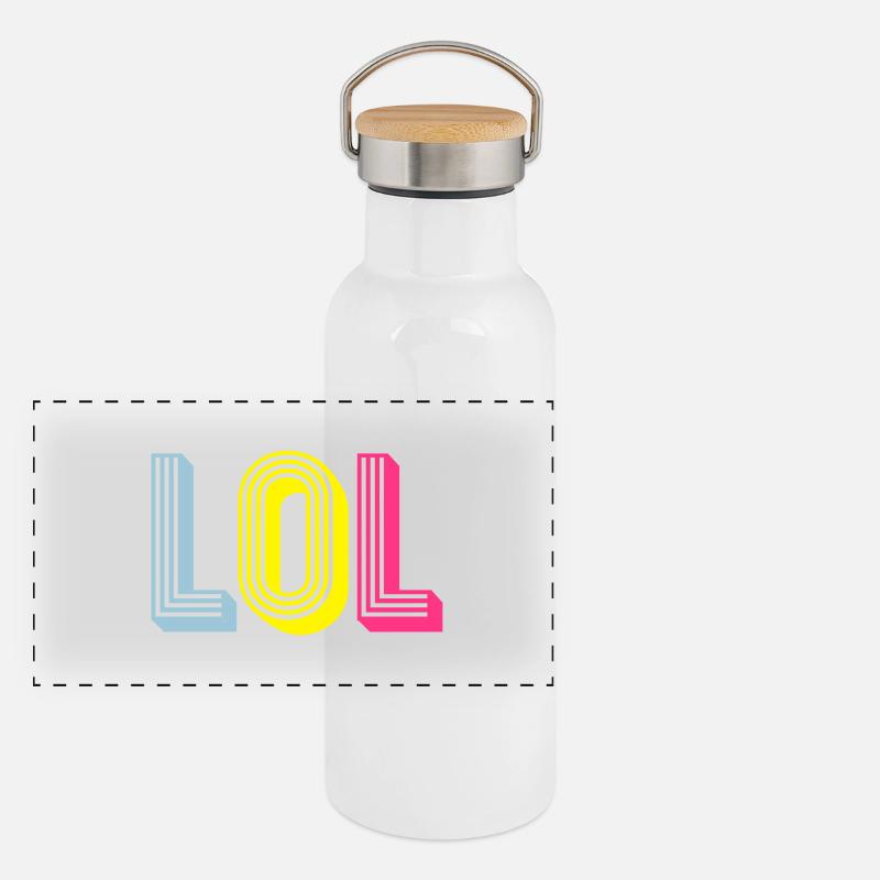 LOL Gourde isotherme avec bouchon en bambou