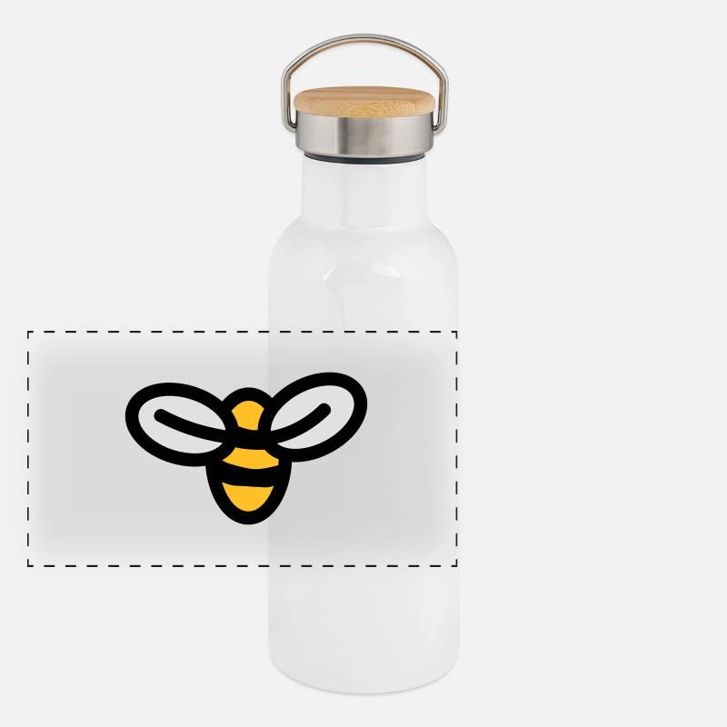 Bee Gourde isotherme avec bouchon en bambou