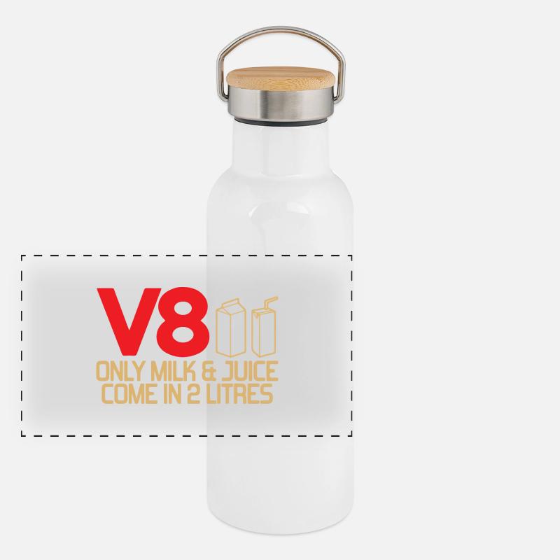 Motor race Panoramic Thermal Bottle with Bamboo Lid