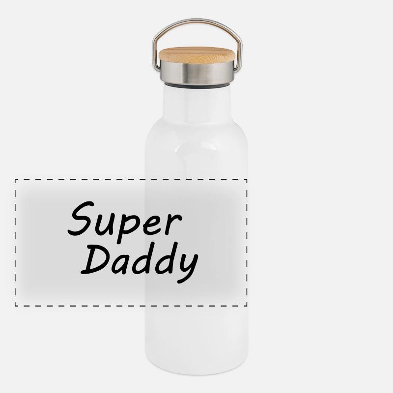 Super Daddy Gourde isotherme avec bouchon en bambou