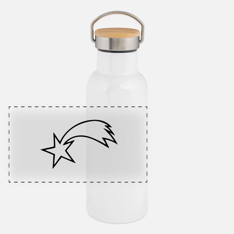 Panorama Thermosflasche mit Bambusdeckel