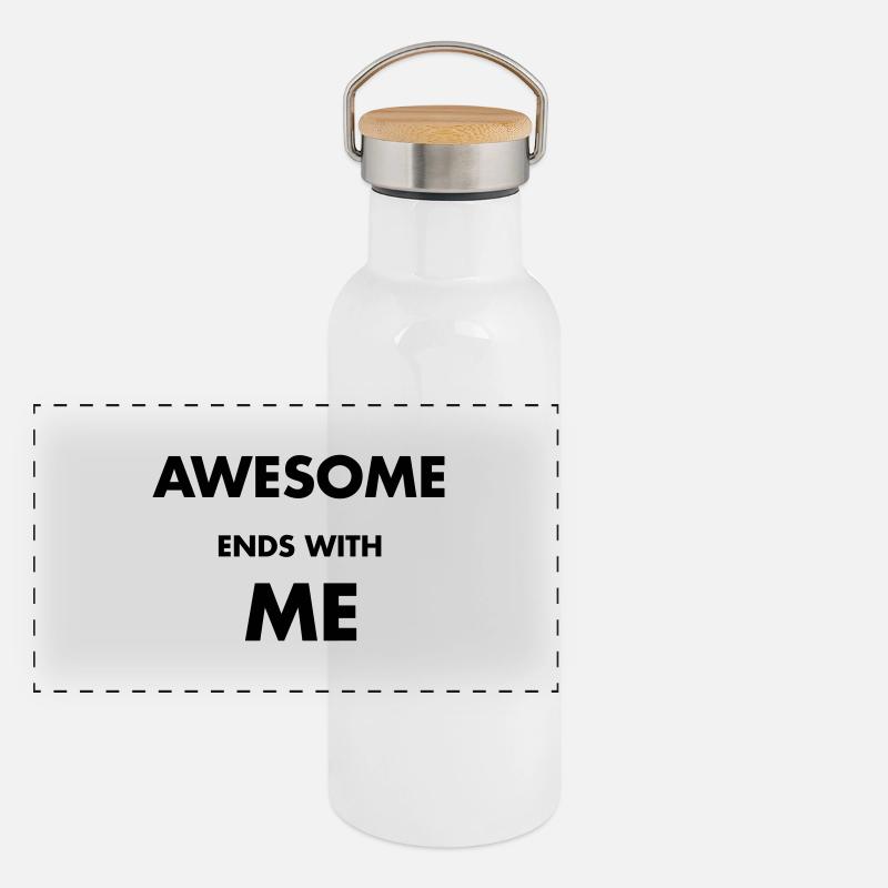 Awesome Gourde isotherme avec bouchon en bambou