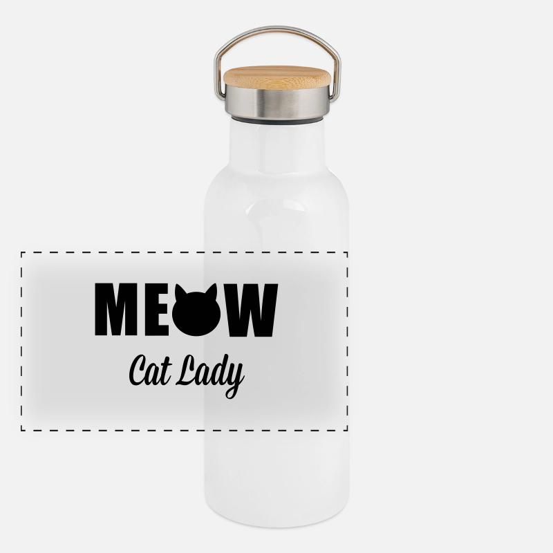 Cats Panorama Thermosflasche mit Bambusdeckel