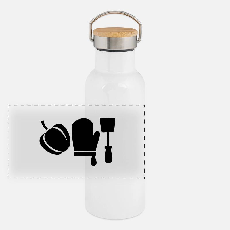 Grillen - Grillschürze selber gestalten Panorama Thermosflasche mit Bambusdeckel