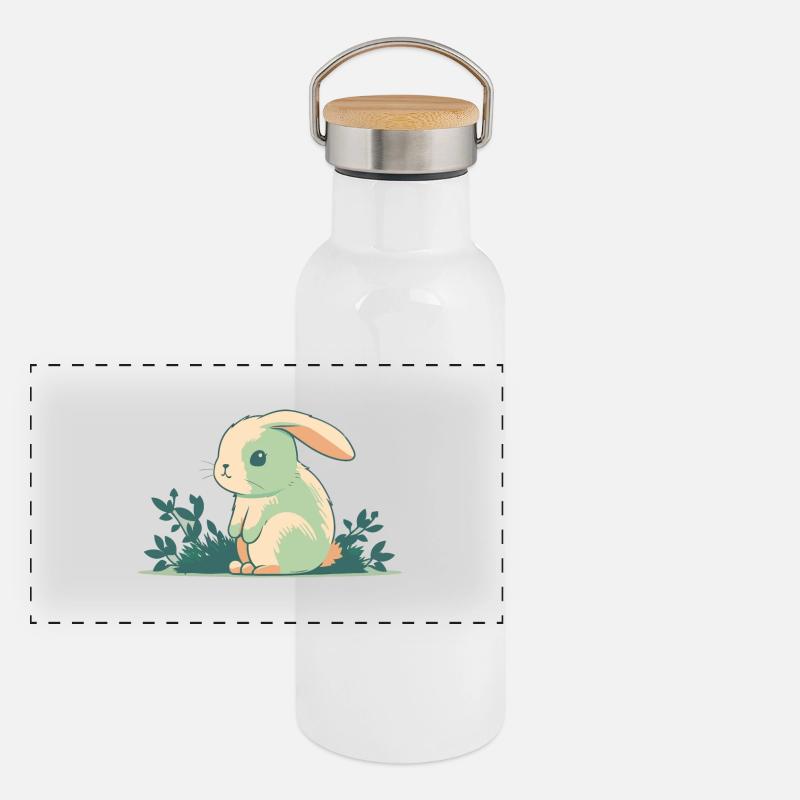 cute Panoramic Thermal Bottle with Bamboo Lid