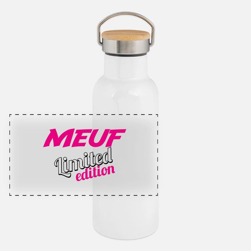 MEUF LIMITED EDITION Gourde isotherme avec bouchon en bambou