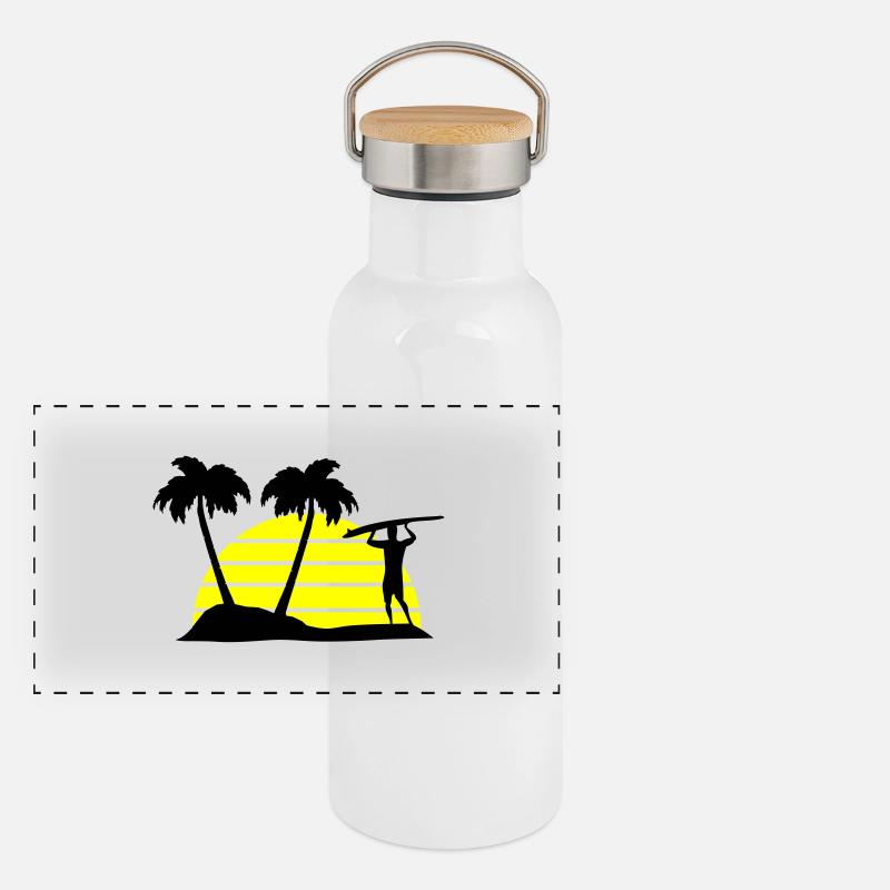 surf Gourde isotherme avec bouchon en bambou