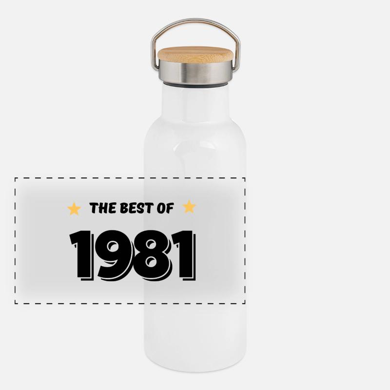 Das Beste von 1981 Panorama Thermosflasche mit Bambusdeckel