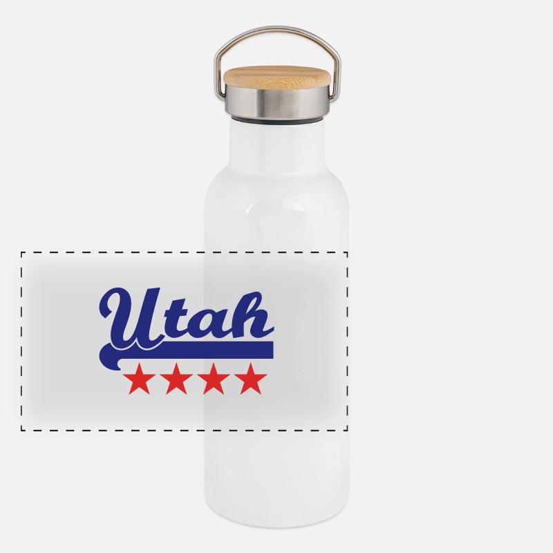 Utah Gourde isotherme avec bouchon en bambou