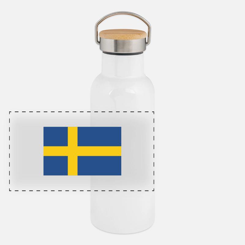 schweden Panorama Thermosflasche mit Bambusdeckel