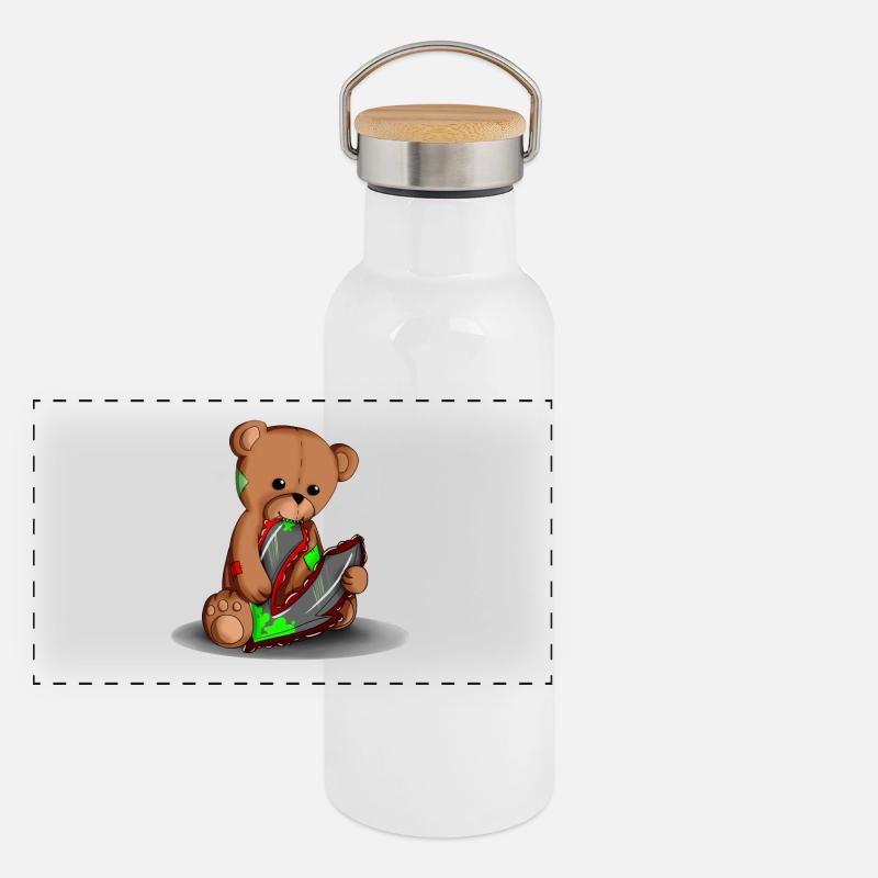 Teddy avec logo Gourde isotherme avec bouchon en bambou