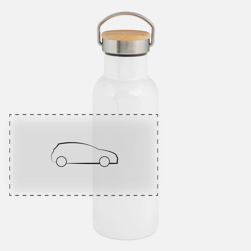 Auto Panorama Thermosflasche mit Bambusdeckel