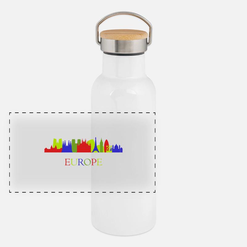 skyline europe Panoramic Thermal Bottle with Bamboo Lid