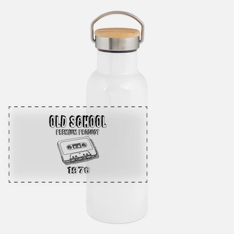 Panorama Thermosflasche mit Bambusdeckel