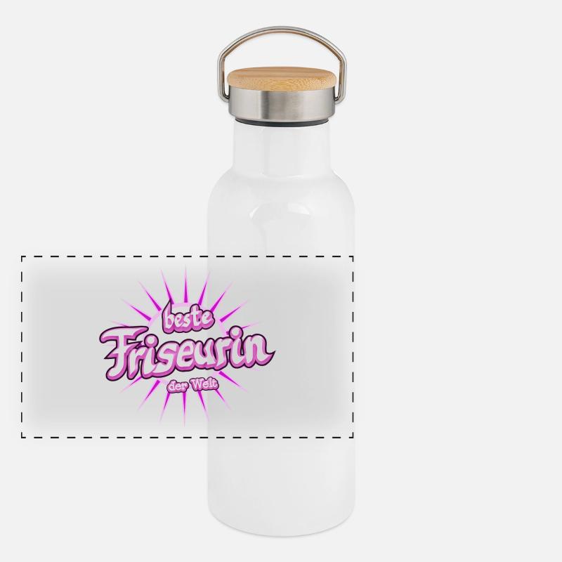 Panorama Thermosflasche mit Bambusdeckel