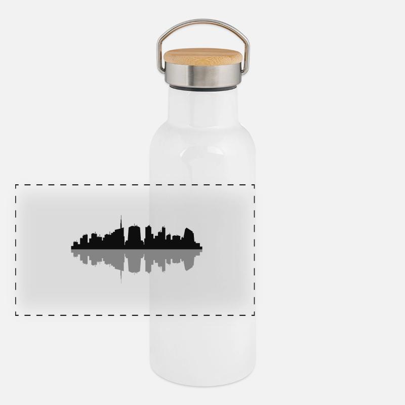 horizon Milan Gourde isotherme avec bouchon en bambou