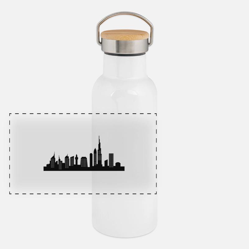 horizon dubai Gourde isotherme avec bouchon en bambou