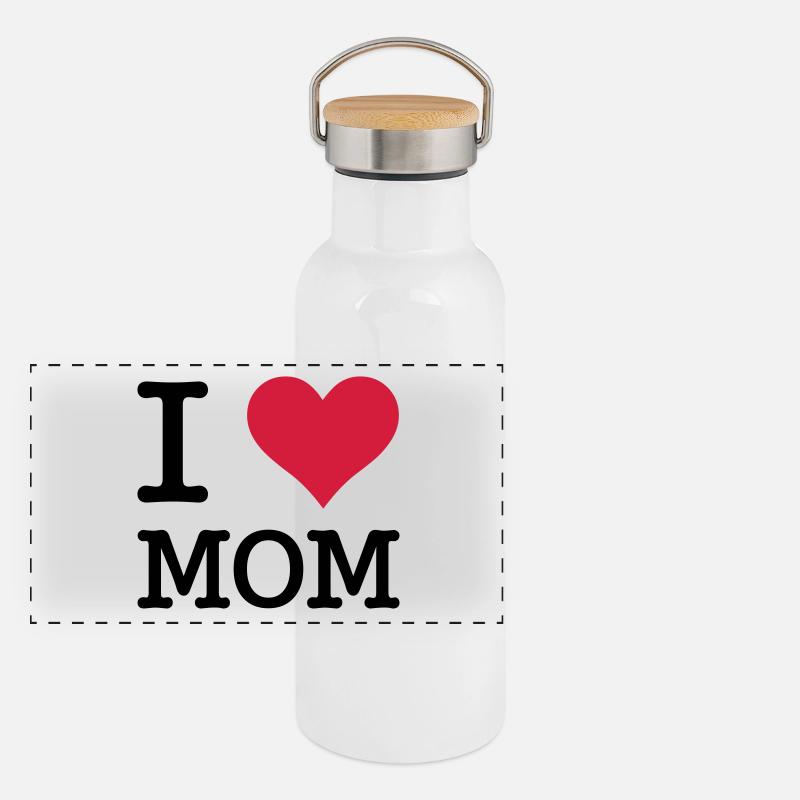 J'aime maman Gourde isotherme avec bouchon en bambou