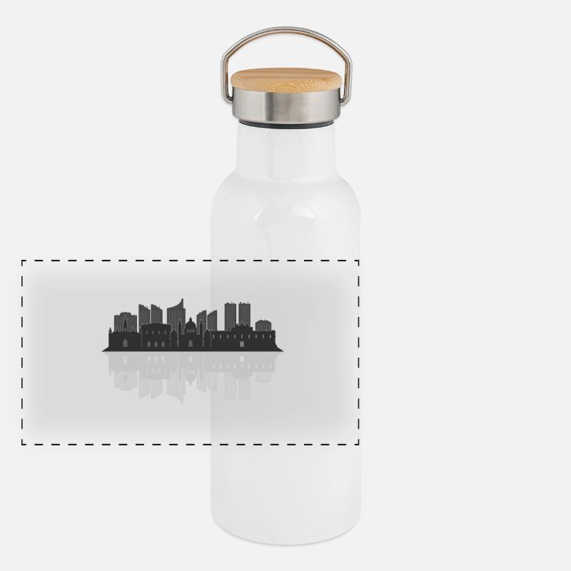 horizon vienna Gourde isotherme avec bouchon en bambou