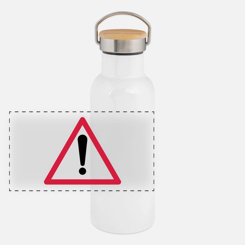 Achtung! Panorama Thermosflasche mit Bambusdeckel