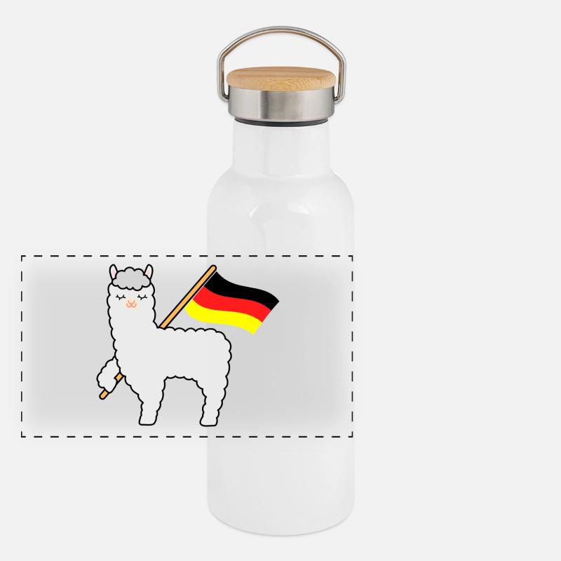 World Cup Alpaca Germany Panoramic Thermal Bottle with Bamboo Lid