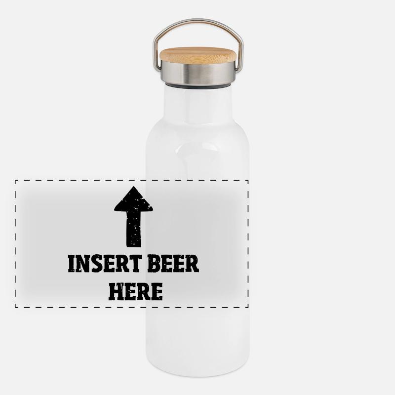 Funny gift for beer drinkers Panoramic Thermal Bottle with Bamboo Lid