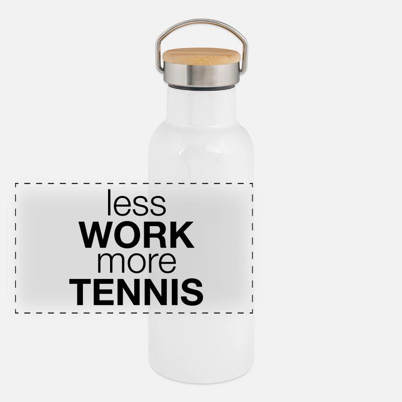 tennis - Panoramic Thermal Bottle with Bamboo Lid - white
