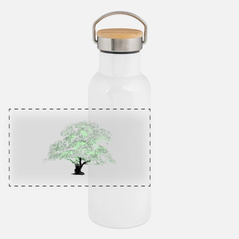 Oaktree Gourde isotherme avec bouchon en bambou