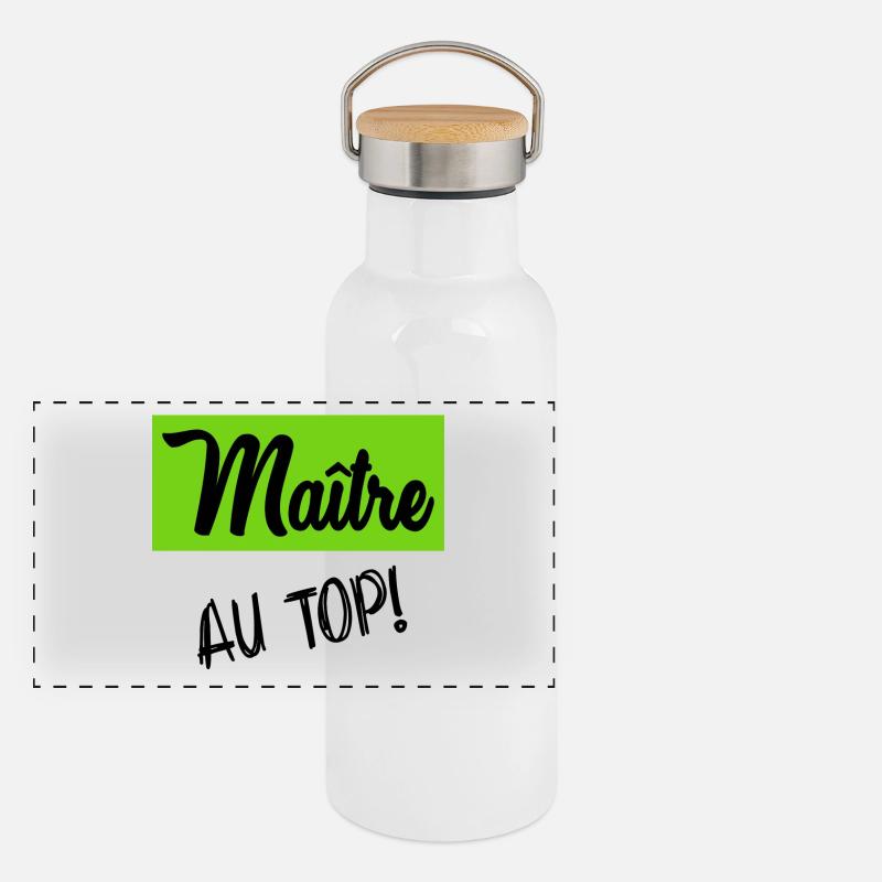 MAITRE Gourde isotherme avec bouchon en bambou