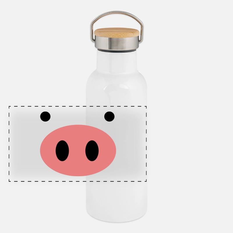 Nez de cochon Gourde isotherme avec bouchon en bambou
