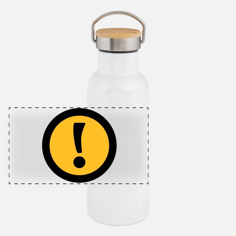Achtung | Attention Panoramic Thermal Bottle with Bamboo Lid