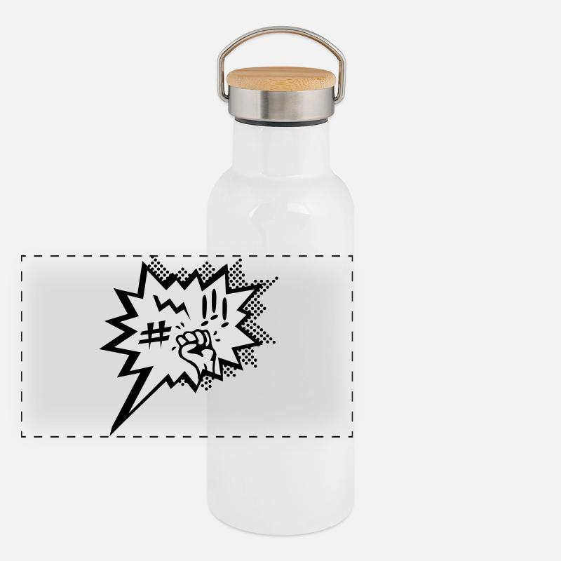 Anger and rage Panoramic Thermal Bottle with Bamboo Lid