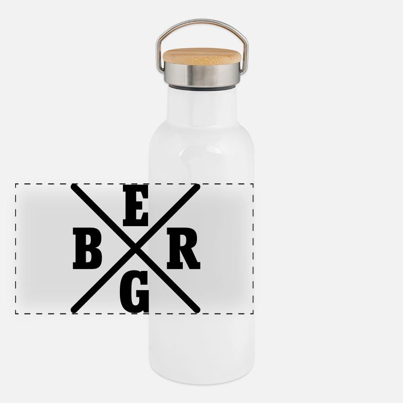 Berlin Kreuzberg Panorama Thermosflasche mit Bambusdeckel