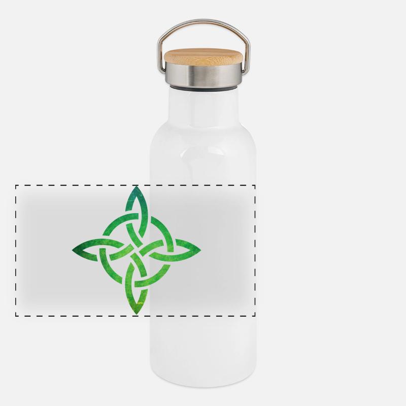 Celtic Knot Panorama Thermosflasche mit Bambusdeckel