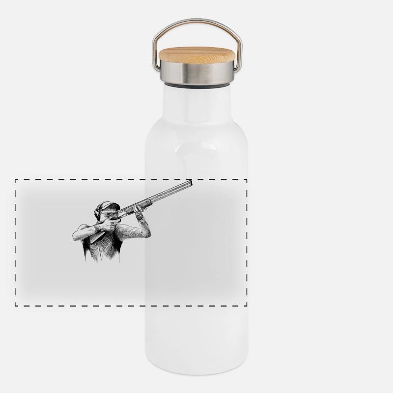 Gourde isotherme avec bouchon en bambou
