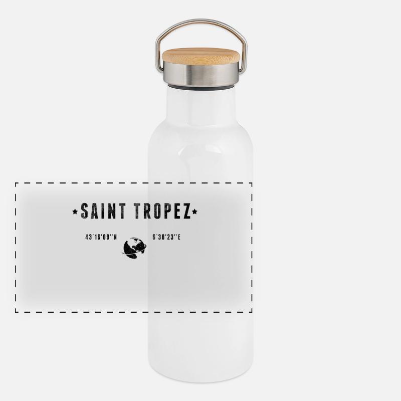 Saint Tropez Panoramic Thermal Bottle with Bamboo Lid