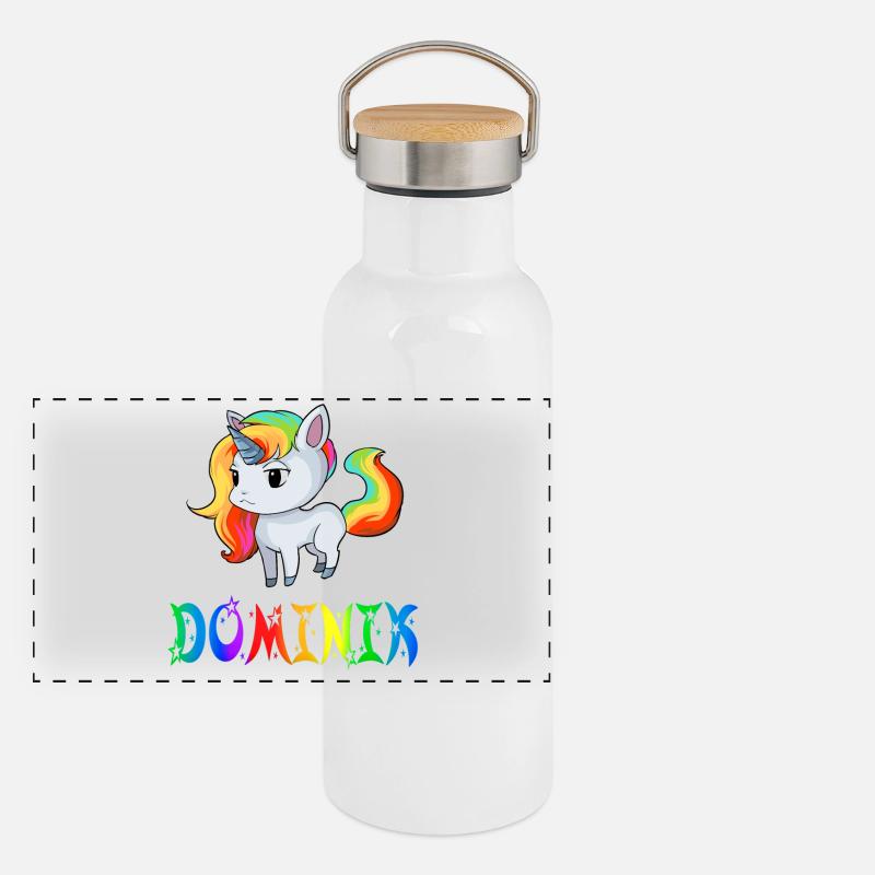 Dominik unicorn Panoramic Thermal Bottle with Bamboo Lid