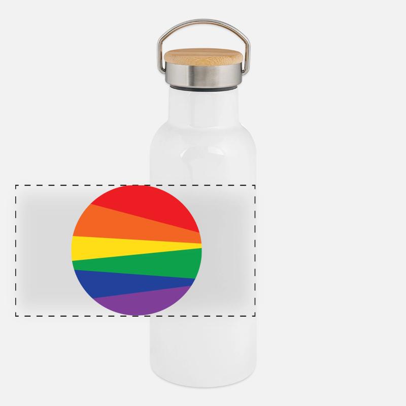 Cercle arc Gourde isotherme avec bouchon en bambou