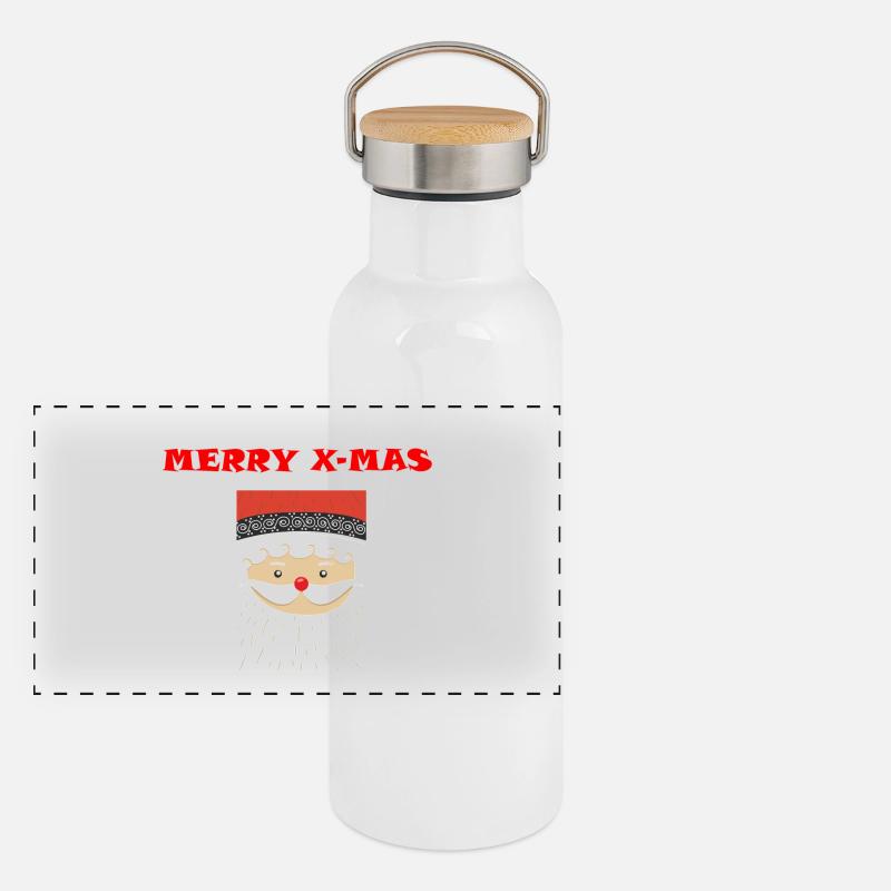 Merry X mas avec Nicholas Gourde isotherme avec bouchon en bambou