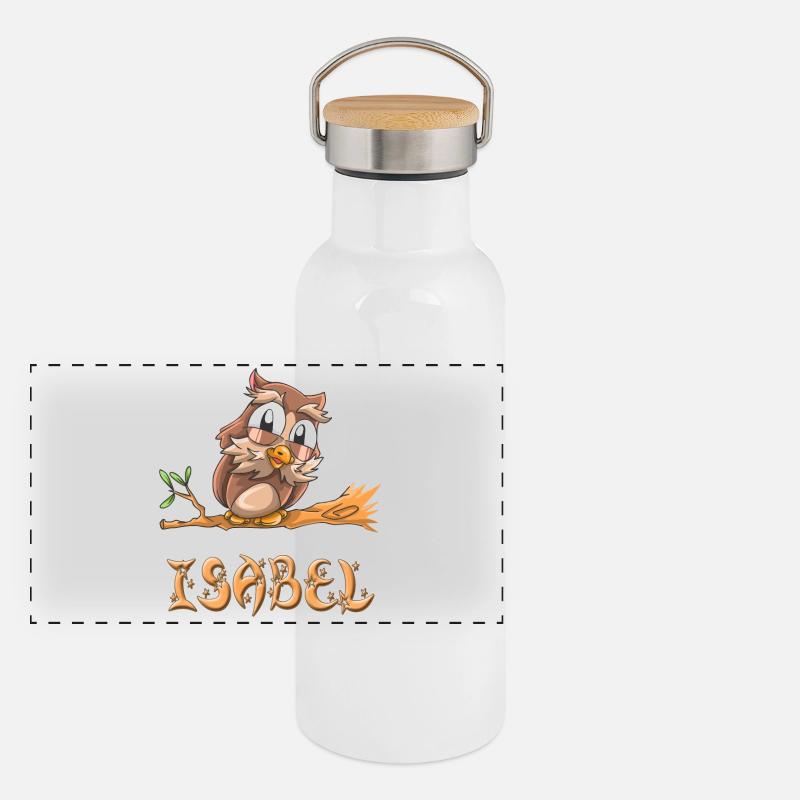 Eule Isabel Panorama Thermosflasche mit Bambusdeckel