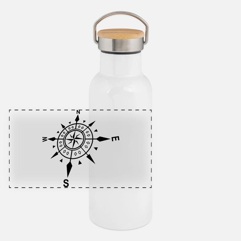 windrose Gourde isotherme avec bouchon en bambou
