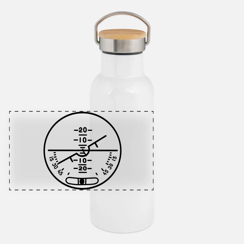 Künstliche Horizont Panorama Thermosflasche mit Bambusdeckel