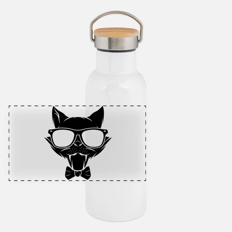 Chat chaton miaou chat domestique oeil de chat Gourde isotherme avec bouchon en bambou