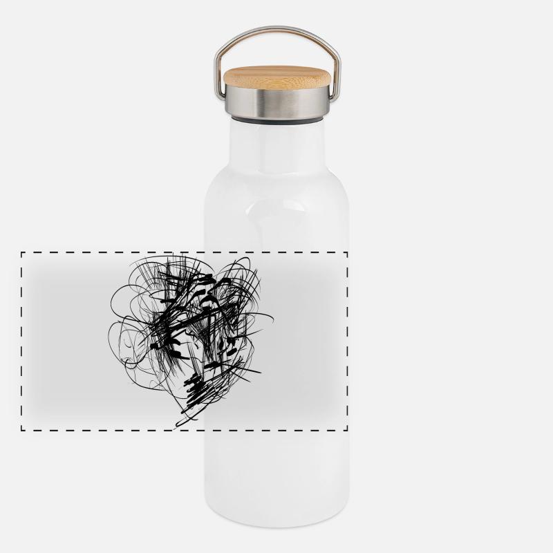 Abstrakt Panorama Thermosflasche mit Bambusdeckel