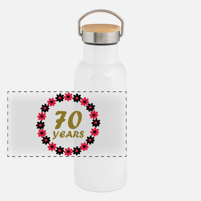70 years Panoramic Thermal Bottle with Bamboo Lid